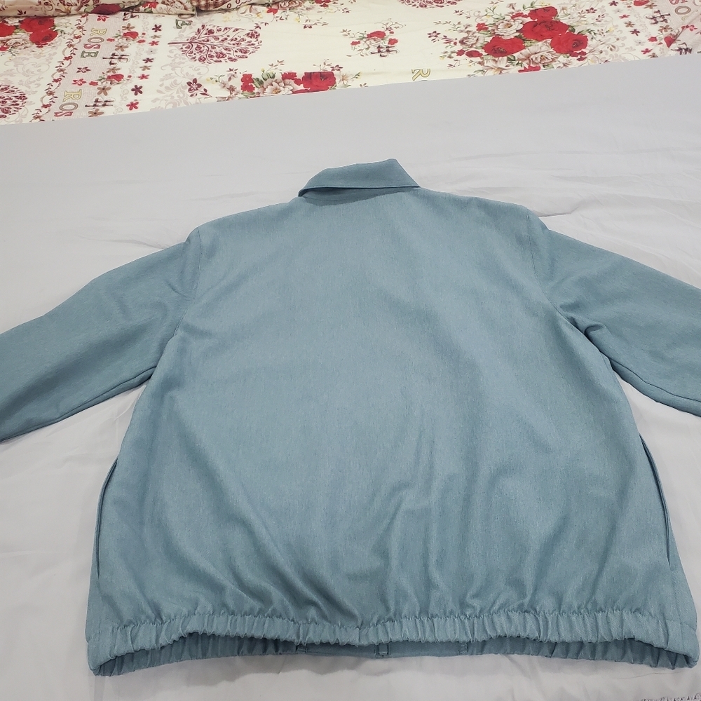ALFRED DUNNER 12 Womens  Light Weight Jacket Green Embroidered Floral - Picture 7 of 9